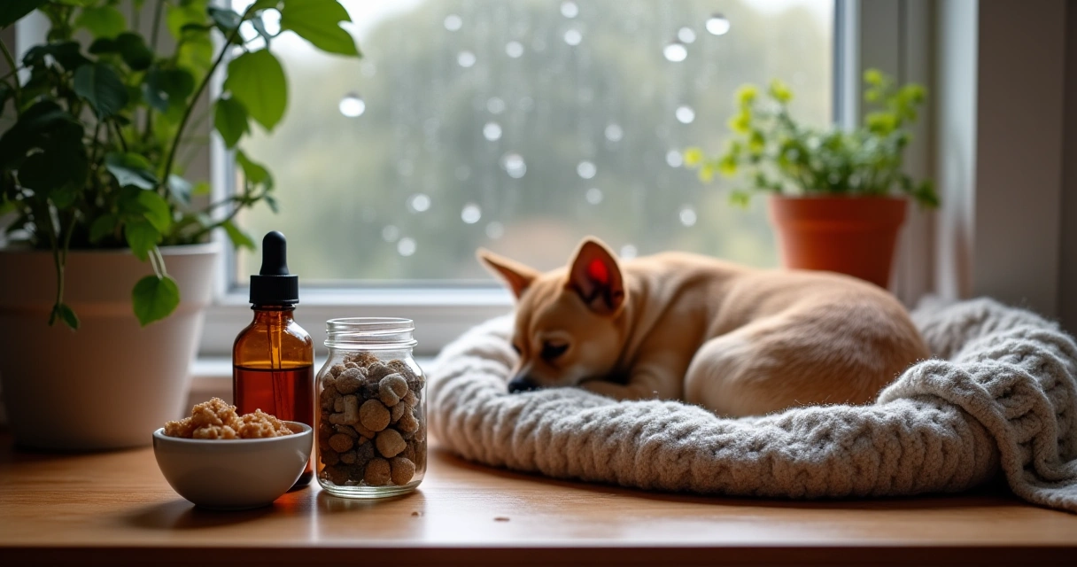 Preparing Pet April Showers Natural Remedies Storm Anxiety